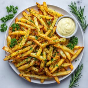 Crsipy Garlic Herb French Fries